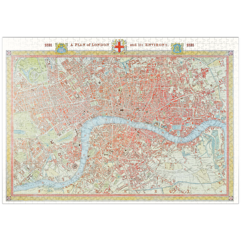 puzzleplate Stadtplan London, 1831 1000 Puzzle