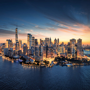 New York City Panorama Skyline bei Sonnenaufgang.  100 Puzzle 3D Modell