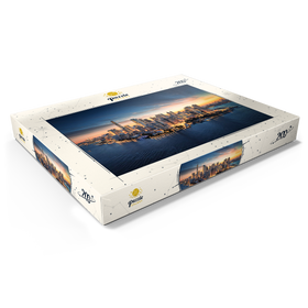 Darstellung des Puzzle Motivs New York City Panorama Skyline bei Sonnenaufgang - Puzzleteile: 200