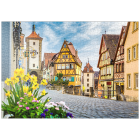 Darstellung des Puzzle Motivs Rothenburg ob der Tauber - Puzzleteile: 1000
