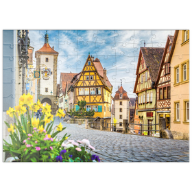 Darstellung des Puzzle Motivs Rothenburg ob der Tauber - Puzzleteile: 100