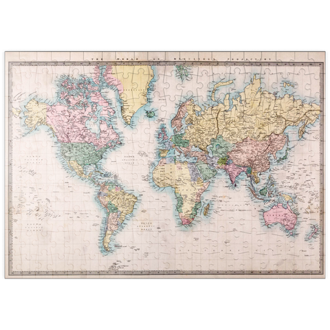 puzzleplate Weltkarte nach Mercator Projektion, 1860 200 Puzzle
