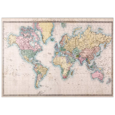 puzzleplate Weltkarte nach Mercator Projektion, 1860 500 Puzzle