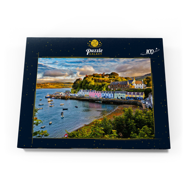 Blick auf Portree vor Sonnenuntergang, Isle of Skye, Schottland 100 Puzzle Schachtel Ansicht3