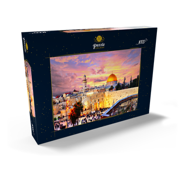 Skyline der Altstadt an der Westmauer und dem Tempelberg in Jerusalem, Israel 1000 Puzzle Schachtel Ansicht2