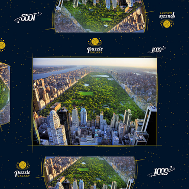 Luftaufnahme des Central Park, Manhattan, New York 1000 Puzzle Schachtel 3D Modell