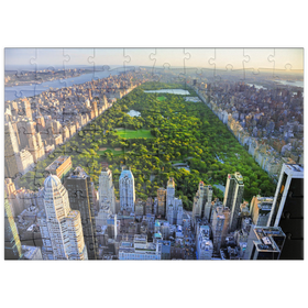 Darstellung des Puzzle Motivs Luftaufnahme des Central Park, Manhattan, New York - Puzzleteile: 100