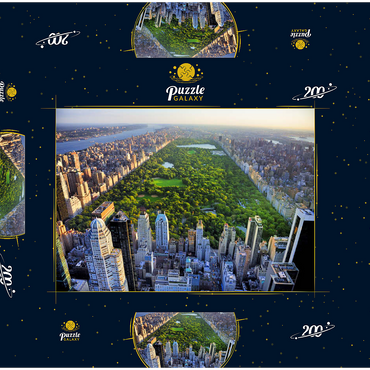 Luftaufnahme des Central Park, Manhattan, New York 200 Puzzle Schachtel 3D Modell