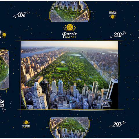 Luftaufnahme des Central Park, Manhattan, New York 200 Puzzle Schachtel 3D Modell