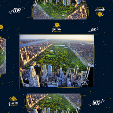 Luftaufnahme des Central Park, Manhattan, New York 500 Puzzle Schachtel 3D Modell