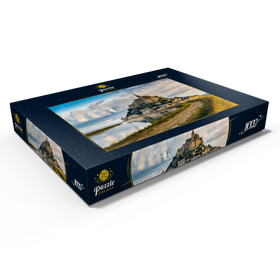 Alternative Darstellung des Puzzle-Motivs Morgenblick auf den Mont Saint-Michel - Frankreich – Puzzleteile: 1000