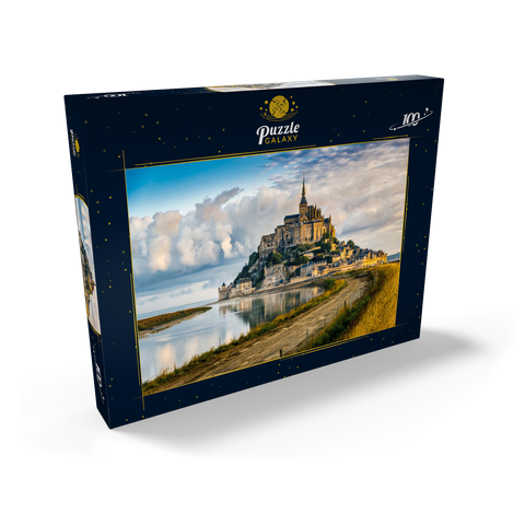 Morgenblick auf den Mont Saint-Michel - Frankreich 100 Puzzle Schachtel Ansicht2