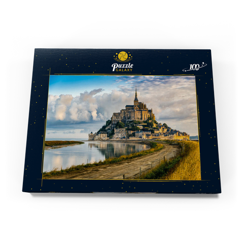 Morgenblick auf den Mont Saint-Michel - Frankreich 100 Puzzle Schachtel Ansicht3