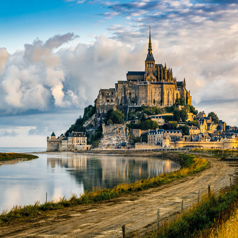 Morgenblick auf den Mont Saint-Michel - Frankreich 100 Puzzle 3D Modell