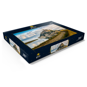 Darstellung des Puzzle Motivs Morgenblick auf den Mont Saint-Michel - Frankreich - Puzzleteile: 200