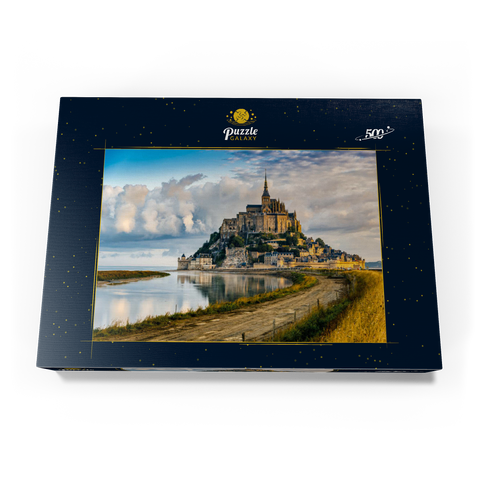 Morgenblick auf den Mont Saint-Michel - Frankreich 500 Puzzle Schachtel Ansicht3