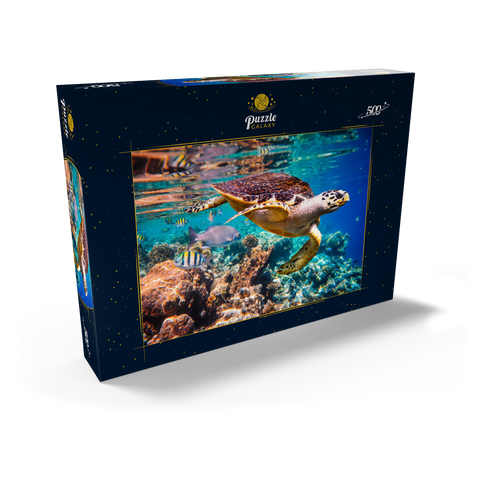 Hawksbill Turtle, Karettschildkröte, Malediven 500 Puzzle Schachtel Ansicht2