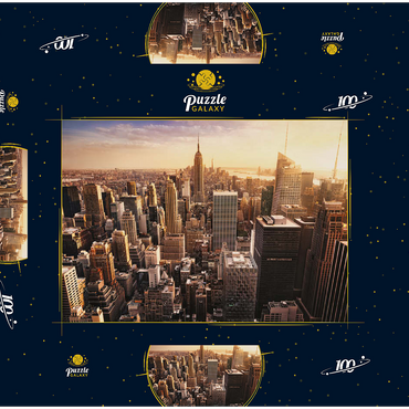 Skyline von New York City 100 Puzzle Schachtel 3D Modell