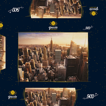 Skyline von New York City 500 Puzzle Schachtel 3D Modell