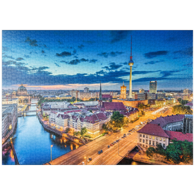 Darstellung des Puzzle Motivs Skyline Berlin - Puzzleteile: 1000