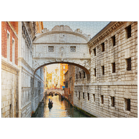 Darstellung des Puzzle Motivs Ponte dei Sospiri (Seufzerbücke), Venedig - Puzzleteile: 1000
