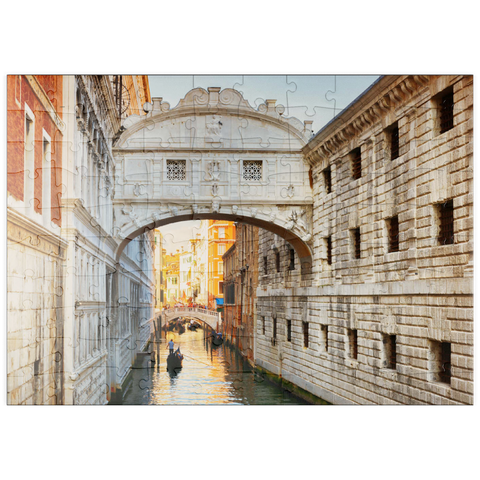 puzzleplate Ponte dei Sospiri (Seufzerbücke), Venedig 100 Puzzle