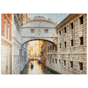 Darstellung des Puzzle-Motivs Ponte dei Sospiri (Seufzerbücke), Venedig – Puzzleteile: 200