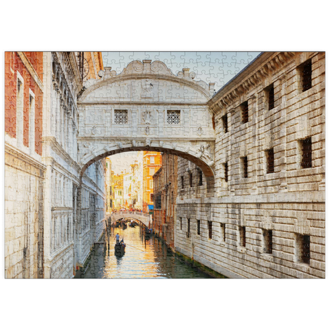 puzzleplate Ponte dei Sospiri (Seufzerbücke), Venedig 500 Puzzle