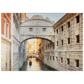 Darstellung des Puzzle Motivs Ponte dei Sospiri (Seufzerbücke), Venedig - Puzzleteile: 500