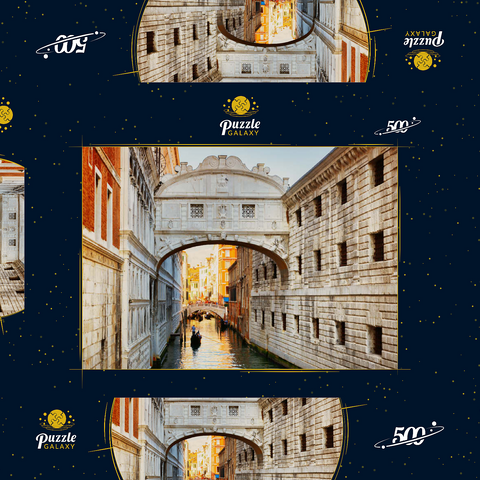 Ponte dei Sospiri (Seufzerbücke), Venedig 500 Puzzle Schachtel 3D Modell