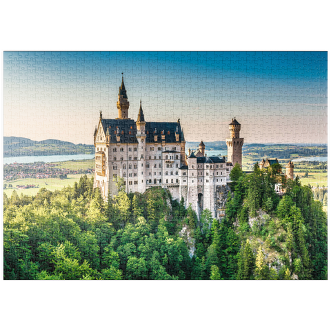 puzzleplate Schloss Neuschwanstein, Bayern, Deutschland 1000 Puzzle