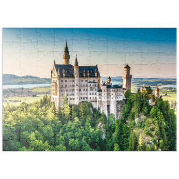 puzzleplate Schloss Neuschwanstein, Bayern, Deutschland 100 Puzzle