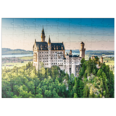 puzzleplate Schloss Neuschwanstein, Bayern, Deutschland 100 Puzzle