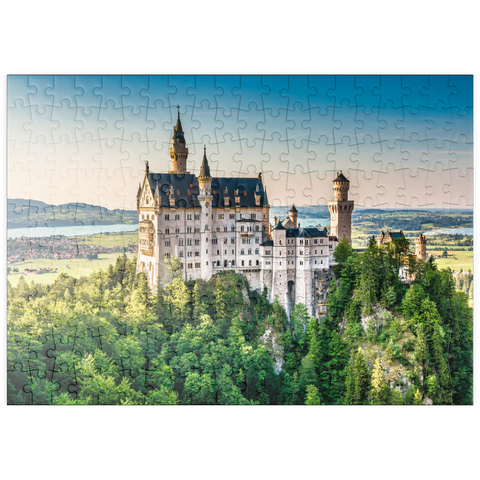 puzzleplate Schloss Neuschwanstein, Bayern, Deutschland 200 Puzzle