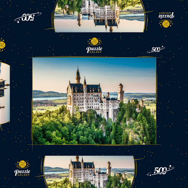 Schloss Neuschwanstein, Bayern, Deutschland 500 Puzzle Schachtel 3D Modell