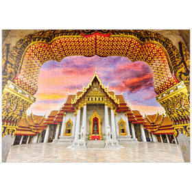 Darstellung des Puzzle-Motivs Marmortempel in Bangkok, Thailand – Puzzleteile: 1000