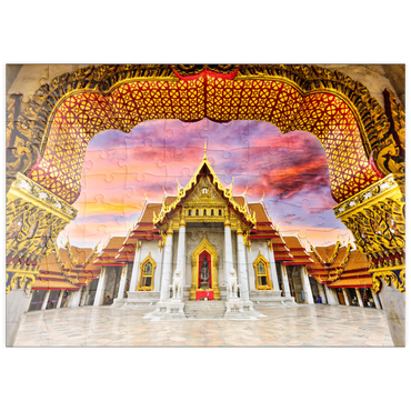 puzzleplate Marmortempel in Bangkok, Thailand 100 Puzzle
