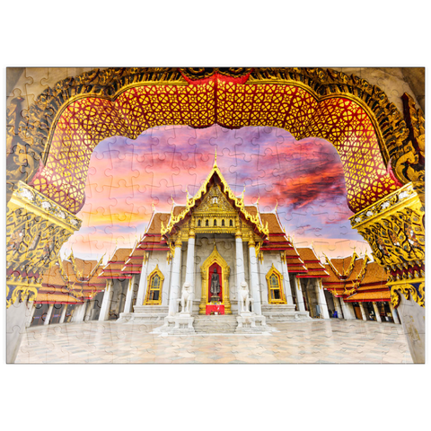 puzzleplate Marmortempel in Bangkok, Thailand 200 Puzzle