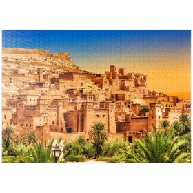 Darstellung des Puzzle Motivs Kasbah Ait Ben Haddou, Marokko - Puzzleteile: 1000