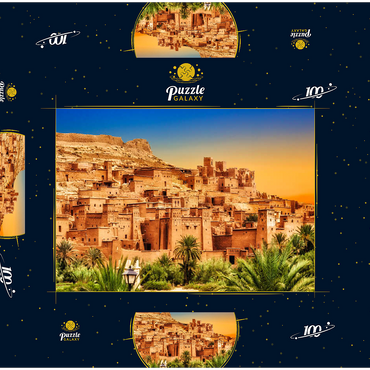 Kasbah Ait Ben Haddou, Marokko 100 Puzzle Schachtel 3D Modell