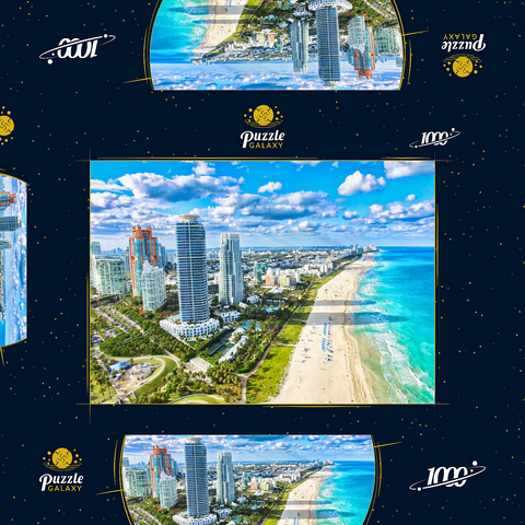 South Beach, Miami Beach, Florida, USA 1000 Puzzle Schachtel 3D Modell