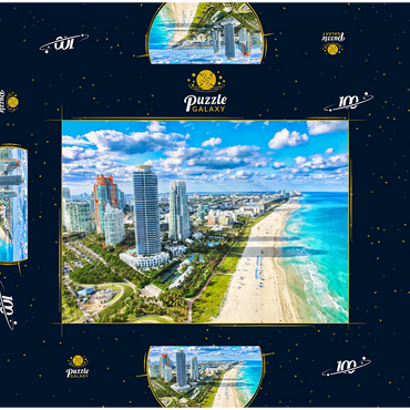 South Beach, Miami Beach, Florida, USA 100 Puzzle Schachtel 3D Modell