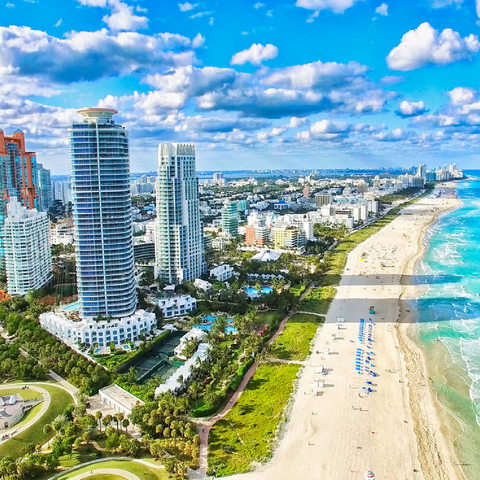 South Beach, Miami Beach, Florida, USA 500 Puzzle 3D Modell
