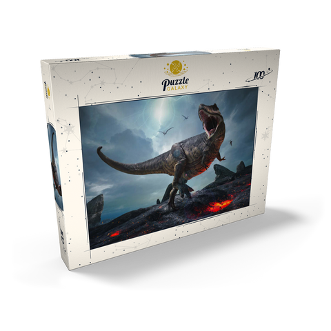 Tyrannosaurus Rex, in einer rauen prähistorischen Welt 100 Puzzle Schachtel Ansicht2