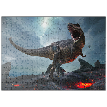 puzzleplate Tyrannosaurus Rex, in einer rauen prähistorischen Welt 200 Puzzle