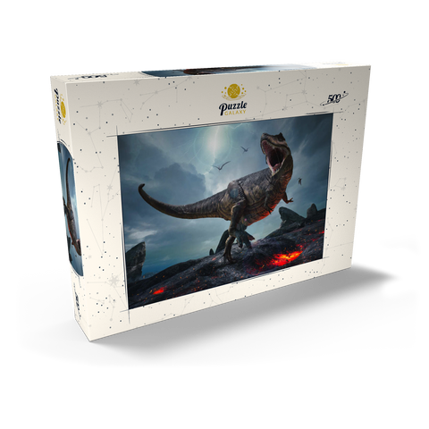 Tyrannosaurus Rex, in einer rauen prähistorischen Welt 500 Puzzle Schachtel Ansicht2