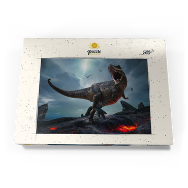 Tyrannosaurus Rex, in einer rauen prähistorischen Welt 500 Puzzle Schachtel Ansicht3