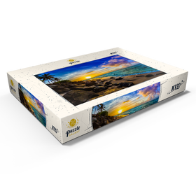 Alternative Darstellung des Puzzle-Motivs Wunderschöner hawaiianischer Sonnenuntergang an der Nordküste von Oahu – Puzzleteile: 1000