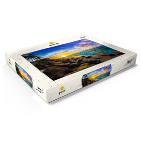 Alternative Darstellung des Puzzle-Motivs Wunderschöner hawaiianischer Sonnenuntergang an der Nordküste von Oahu – Puzzleteile: 200