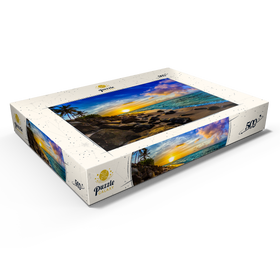 Alternative Darstellung des Puzzle-Motivs Wunderschöner hawaiianischer Sonnenuntergang an der Nordküste von Oahu – Puzzleteile: 500